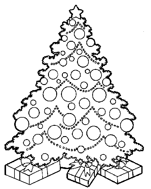 50 Desenhos de Arvore de Natal para colorir