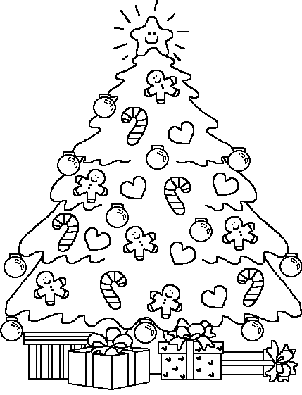 Natal: Desenhos de Arvores para Colorir