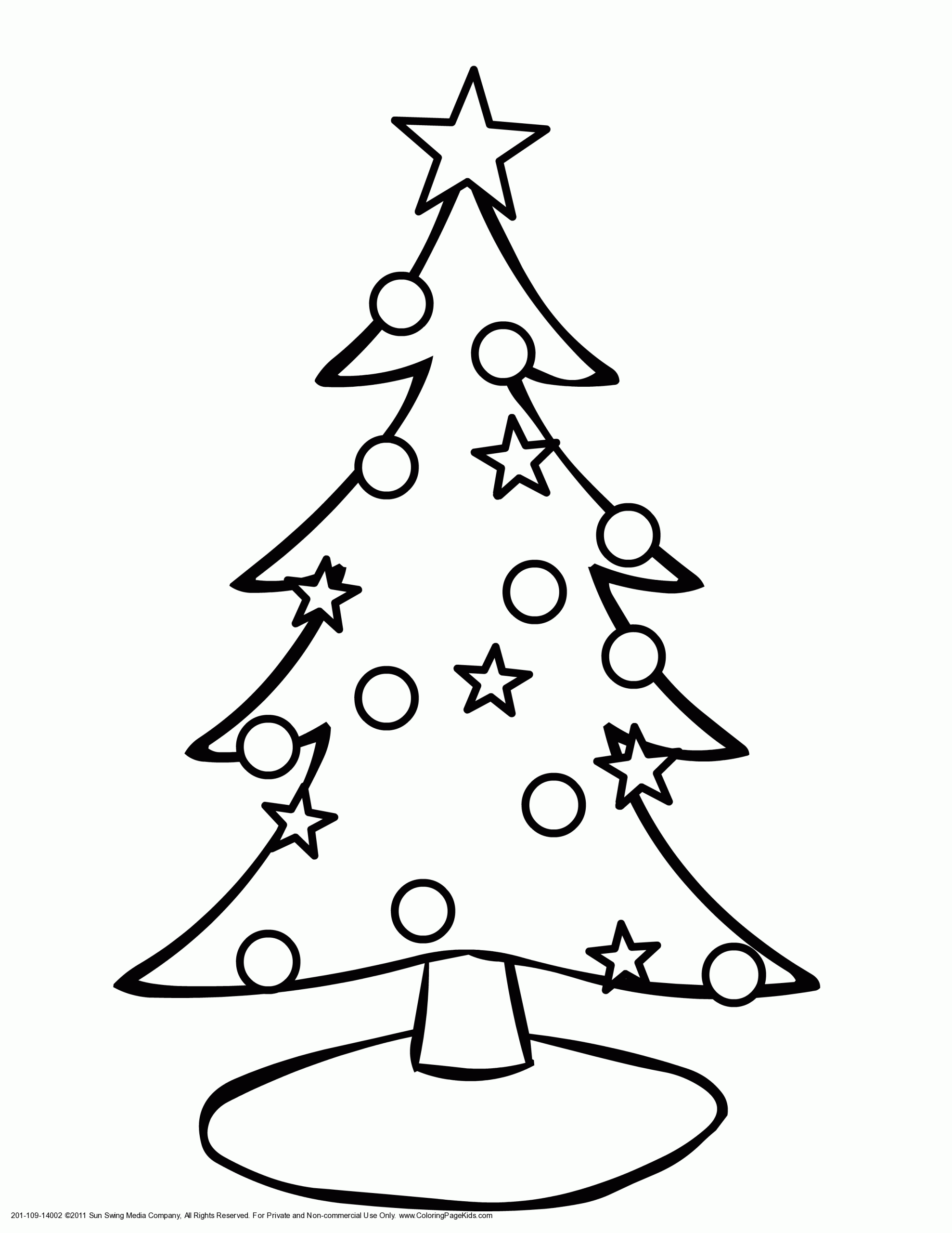 50 Desenhos de Arvore de Natal para colorir