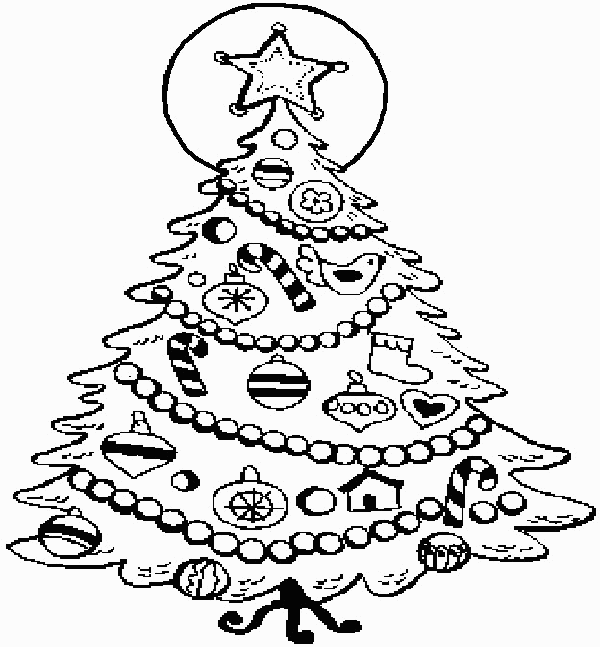 50 Desenhos de Arvore de Natal para colorir