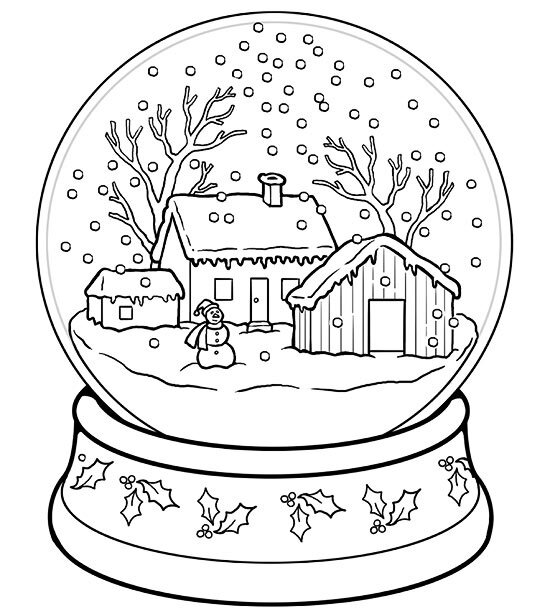 desenho globo de neve