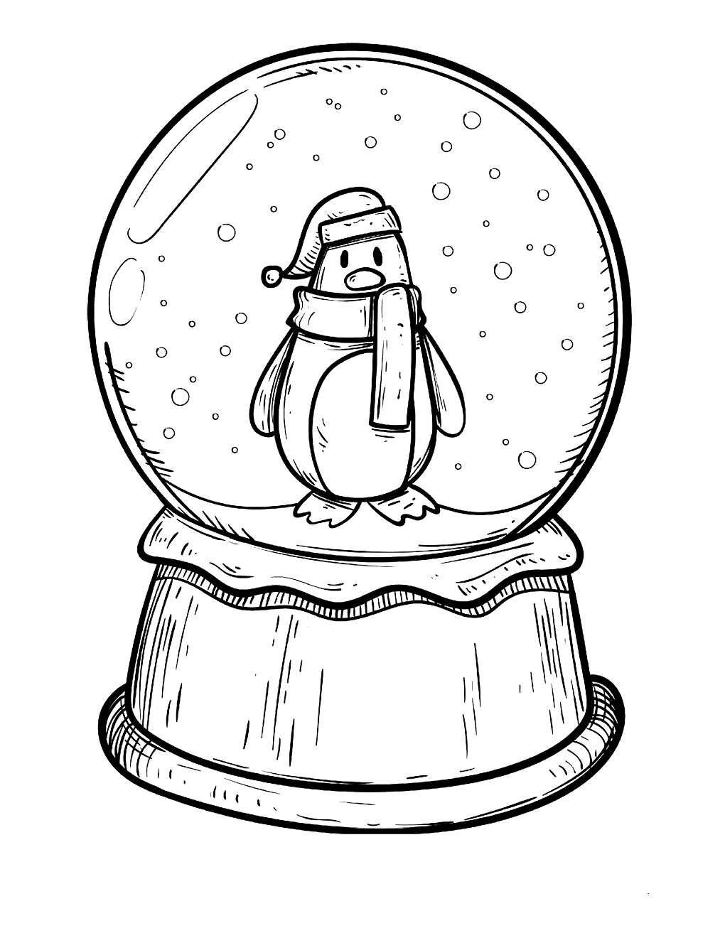 desenho globo de neve
