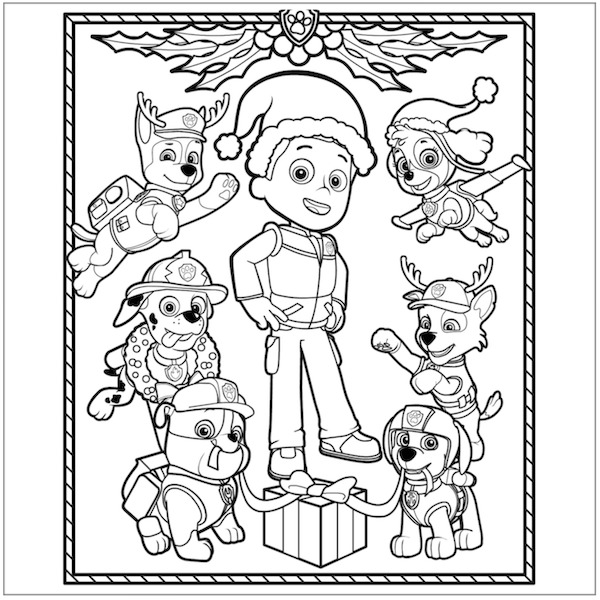 Kit 50 Desenhos Infantil Para Colorir Patrulha Canina Folha Inteira