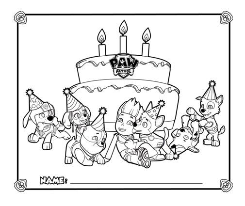 Desenhos para colorir: Desenhos de Patrulha Canina para colorir  Disegni  da colorare, Disegno di compleanno, Disegni da colorare per bambini