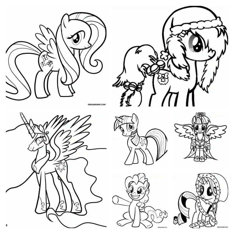 40 Desenhos de My Little Pony para colorir - OrigamiAmi - Arte