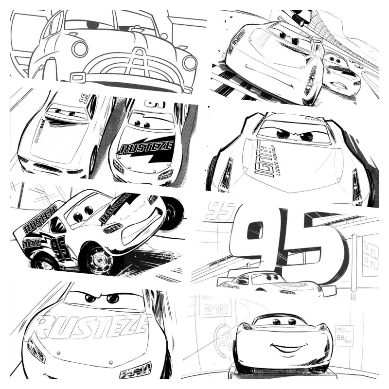 Carros 2 para Colorir - Disney Cars 2 para pintar - Brinquedos de Papel