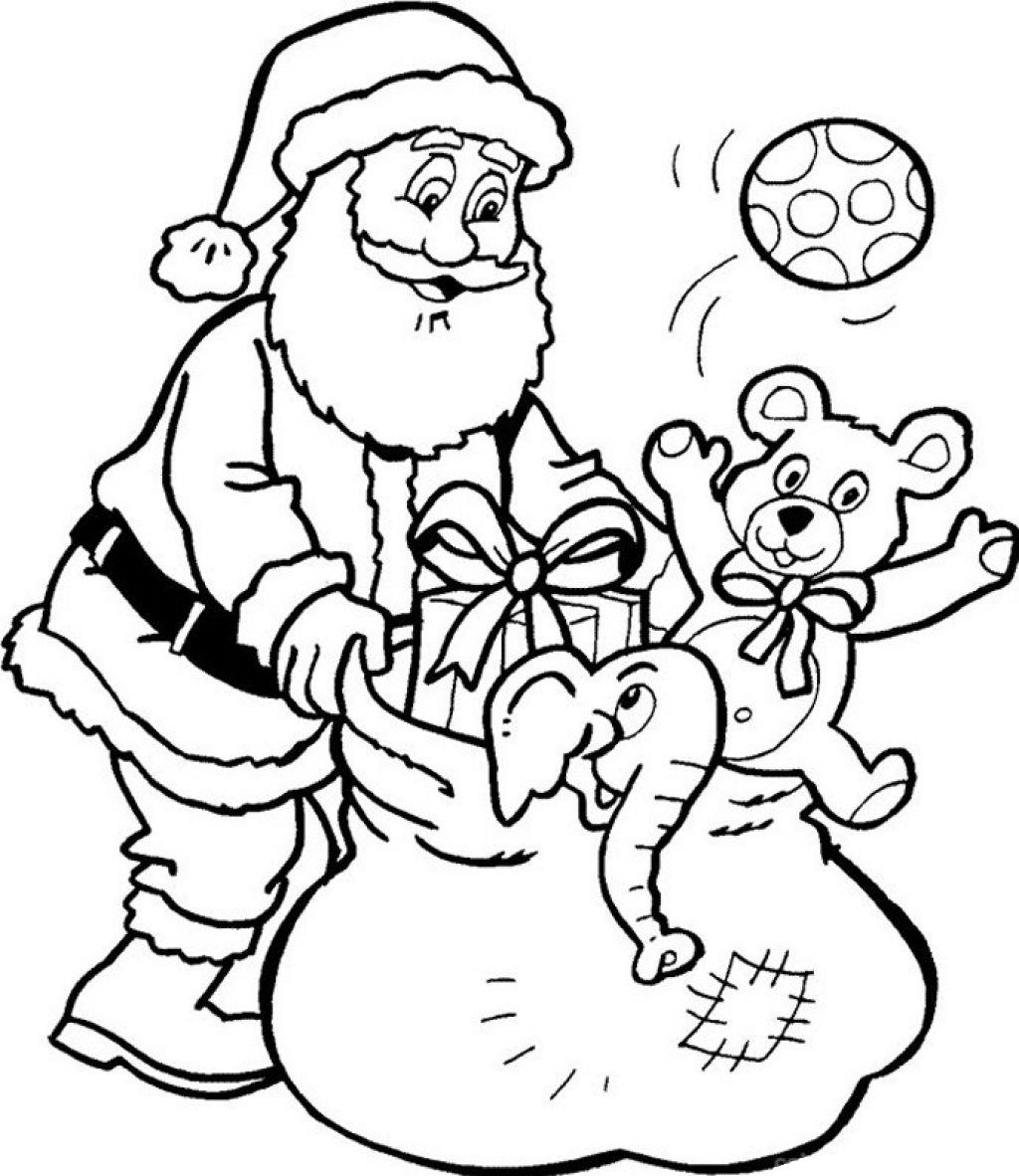 45 Desenhos de Papai Noel para colorir