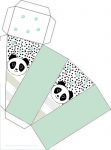 Caixa-Fatia panda verde
