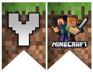 bandeirola minecraft