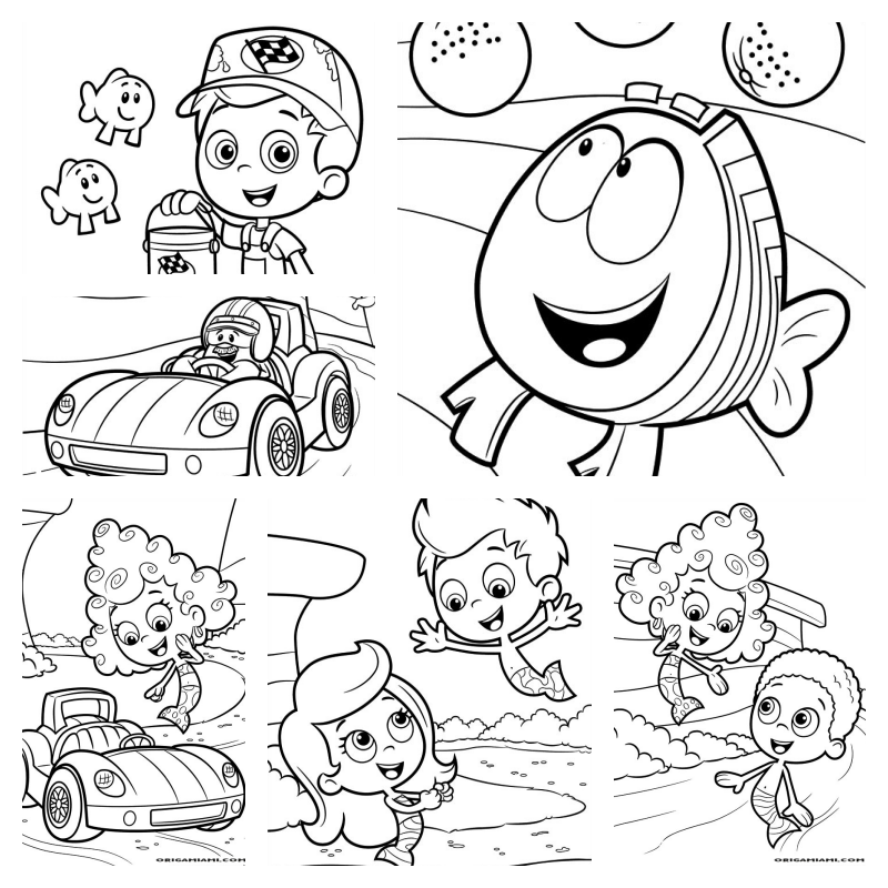 45 Desenhos de Bubble Guppies para colorir