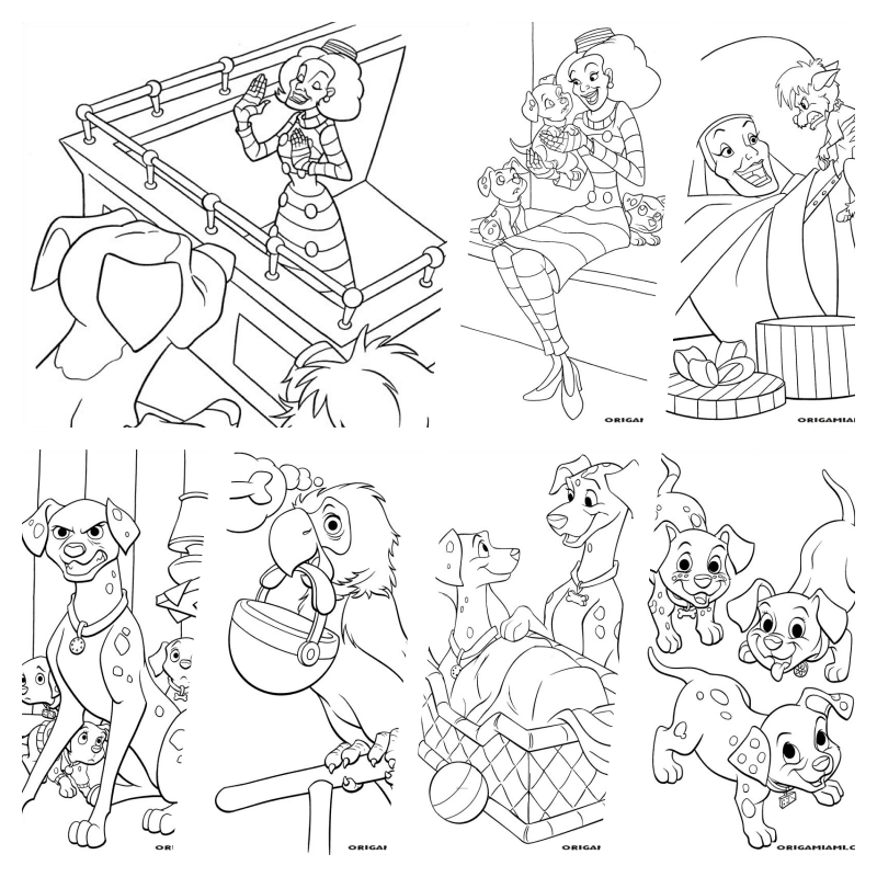 45 Desenhos de 102 Dálmatas para colorir