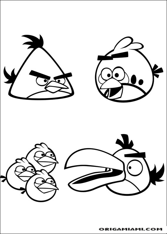 Desenho Angry Birds Para Colorir 38 Origamiami 9013