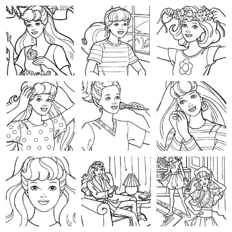 Desenhos Para Pintar e Colorir Barbie Princesa - Imprimir Desenho 024