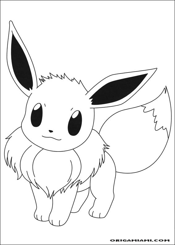 Eevee surpresa para colorir