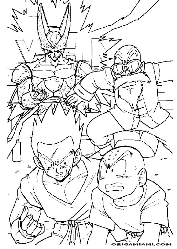 desenho para colorir dragon-ball-34 - OrigamiAmi