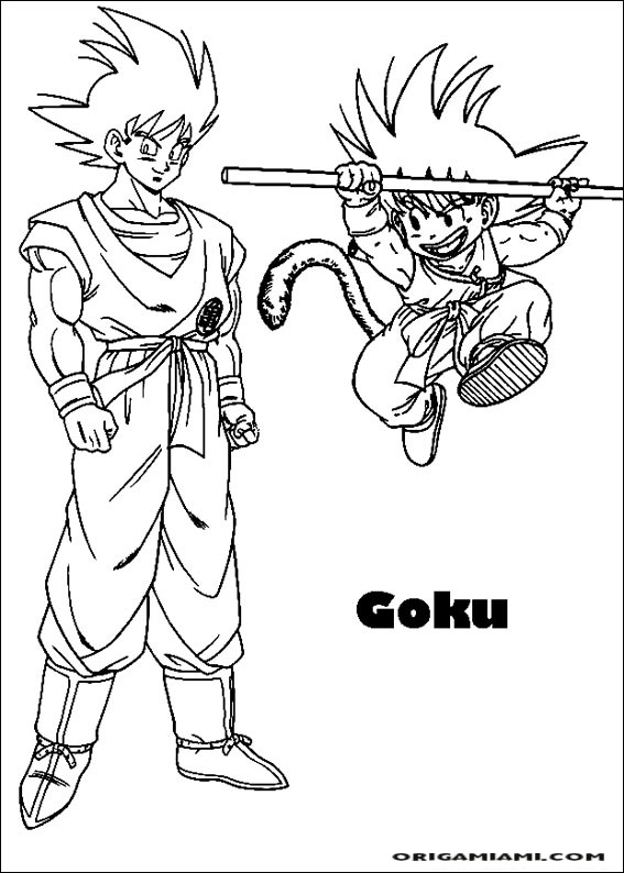 desenho para colorir dragon-ball-34 - OrigamiAmi