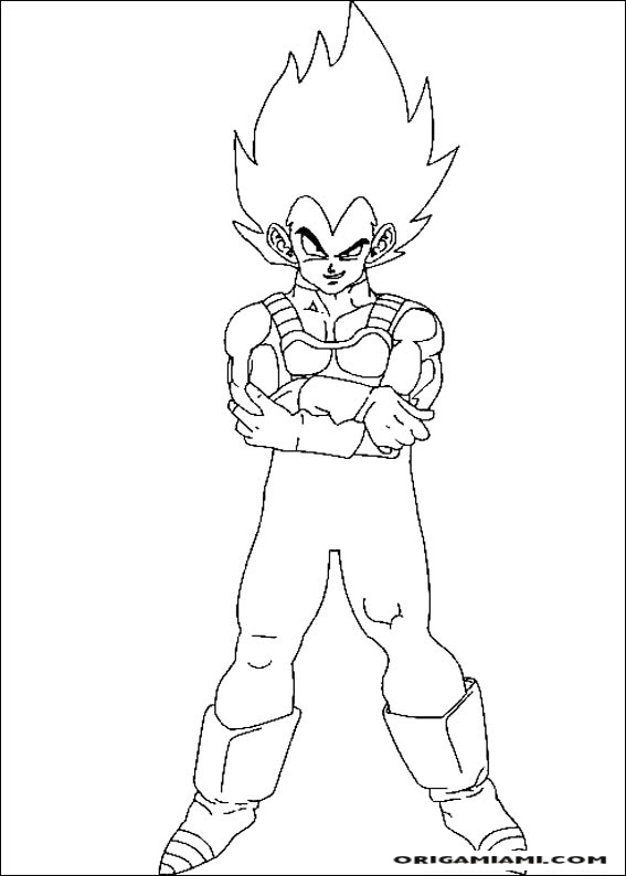 desenho para colorir dragon_ball_z_10 - OrigamiAmi