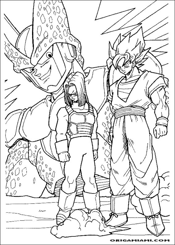 desenho para colorir dragon_ball_z_06 - OrigamiAmi