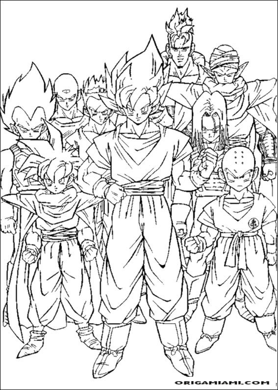 desenho para colorir dragon_ball_z_10 - OrigamiAmi