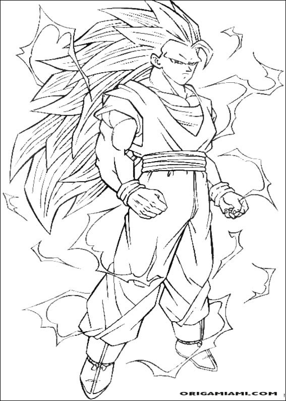 Desenho de Saiyan para Colorir - Colorir.com