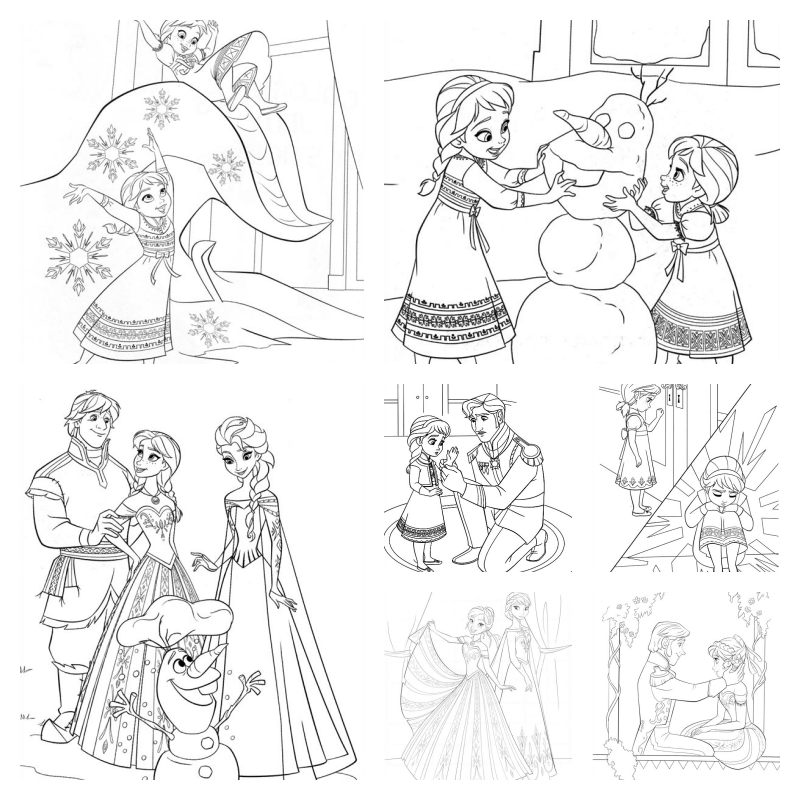 60 Folhas Desenho Pra Colorir Pintar Princesas Disney Frozen - R