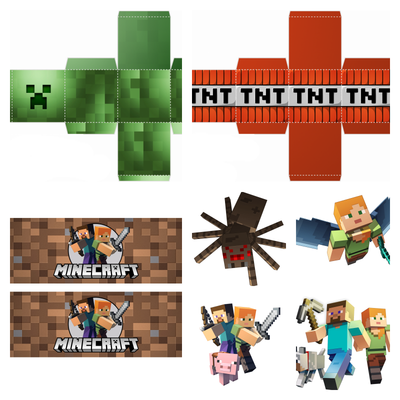 aniversário do minecraft para imprimir: ideias e downloads