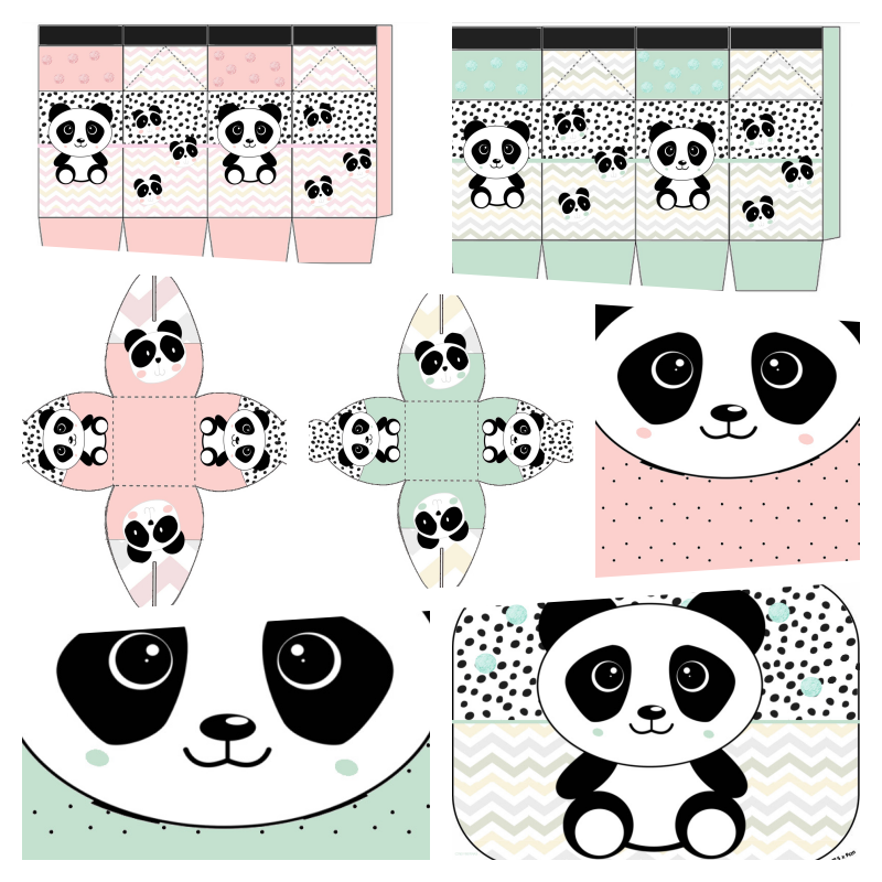 Kit Festa Panda para imprimir - OrigamiAmi - Arte para toda a festa