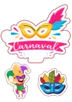 +50 Topos de bolo Carnaval para imprimir
