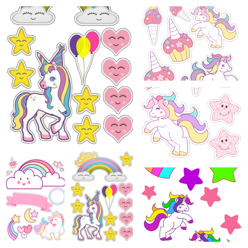 topos de bolo unicornio para imprimir