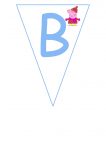 Alfabeto personalizado peppa pig azul maiusculo