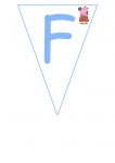 Alfabeto personalizado peppa pig azul maiusculo