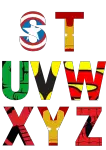 alfabeto personalizado avengers