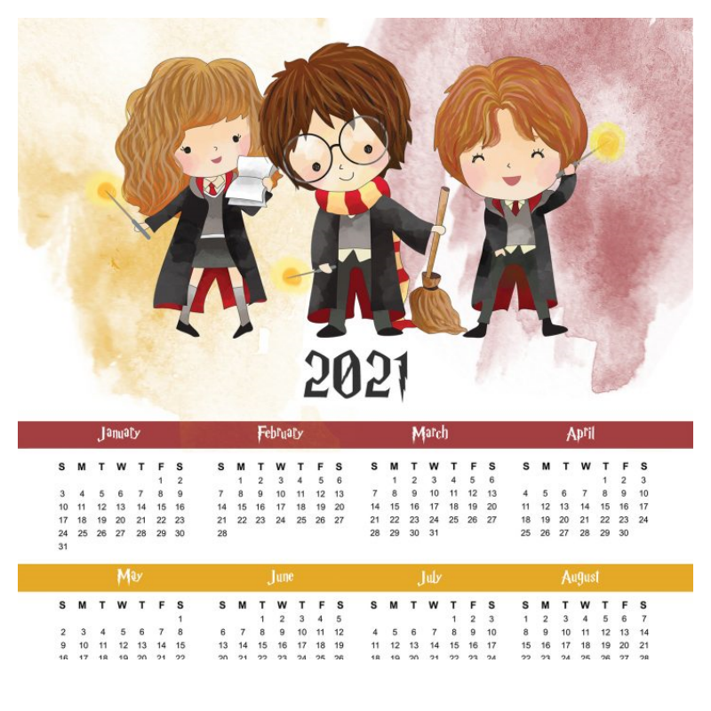 calendario anual baby harry potter2 calendario anual baby harry potter2