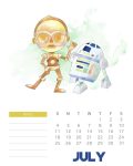 calendario mensal 2021 star wars julho