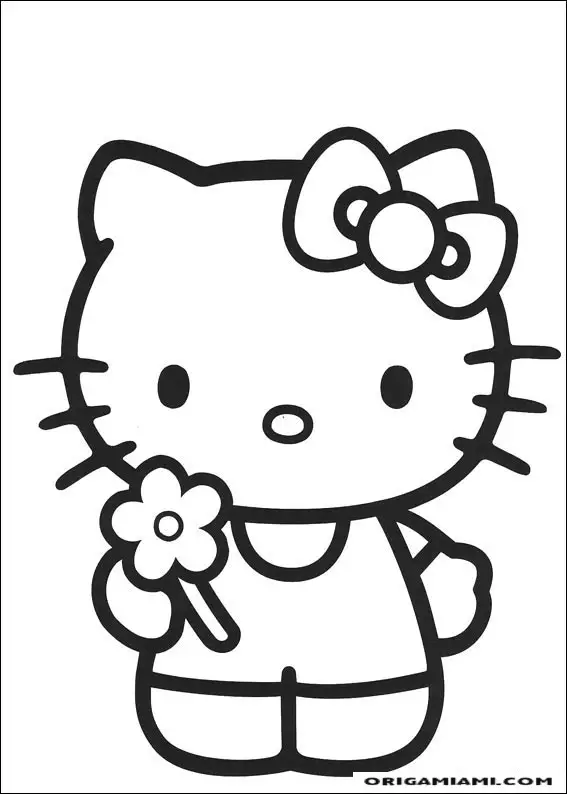 Hello Kitty como desenhar e colorir 