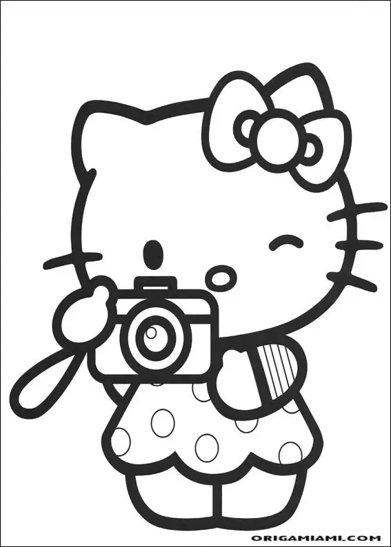 desenho para colorir hello-kitty-34 - OrigamiAmi