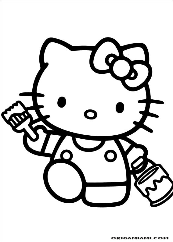 desenho para colorir hello-kitty-34 - OrigamiAmi