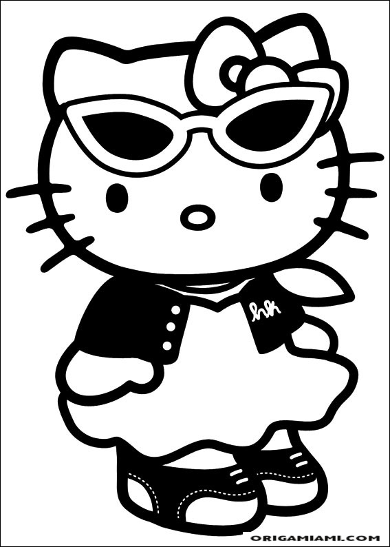 93 Hello Kitty para colorir