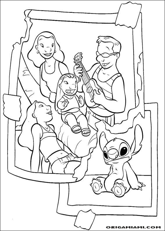 desenho para colorir lilo_stitch_19 - OrigamiAmi