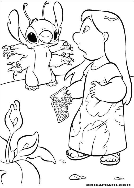 desenho para colorir lilo_stitch_19 - OrigamiAmi