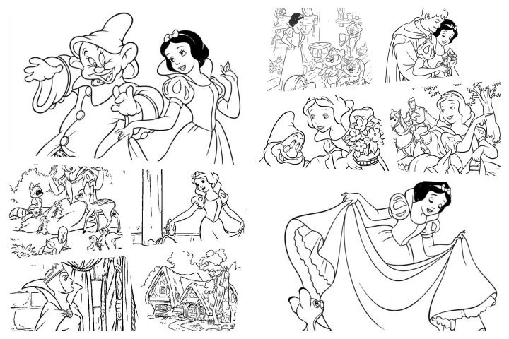 desenhos para colorir branca de neve