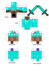 bonecos de Minecraft para imprimir,recortar e montar