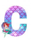 alfabeto personalizado pequena sereia