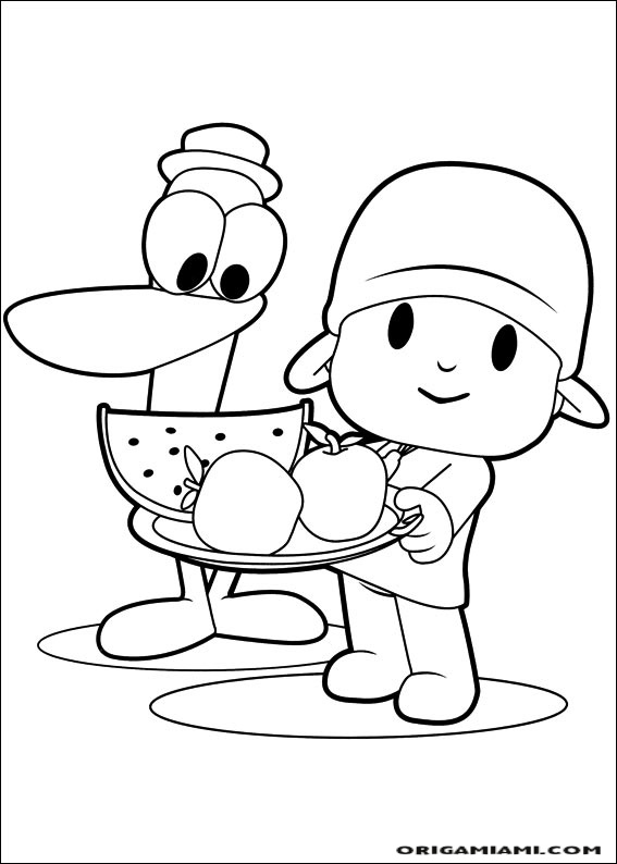 Grande Pocoyo para colorir