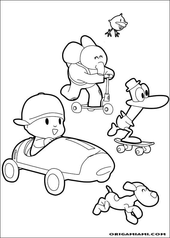 desenho para colorir pocoyo-07 - OrigamiAmi