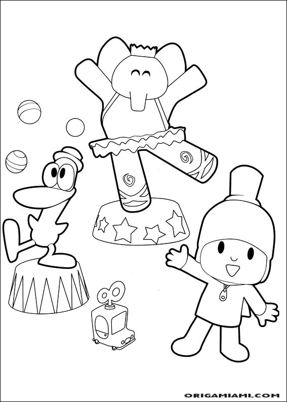 desenho para colorir pocoyo-07 - OrigamiAmi