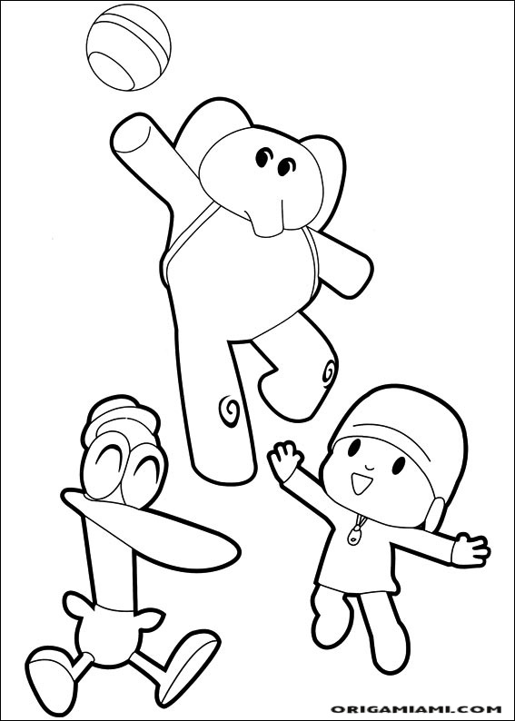 desenho para colorir pocoyo-07 - OrigamiAmi