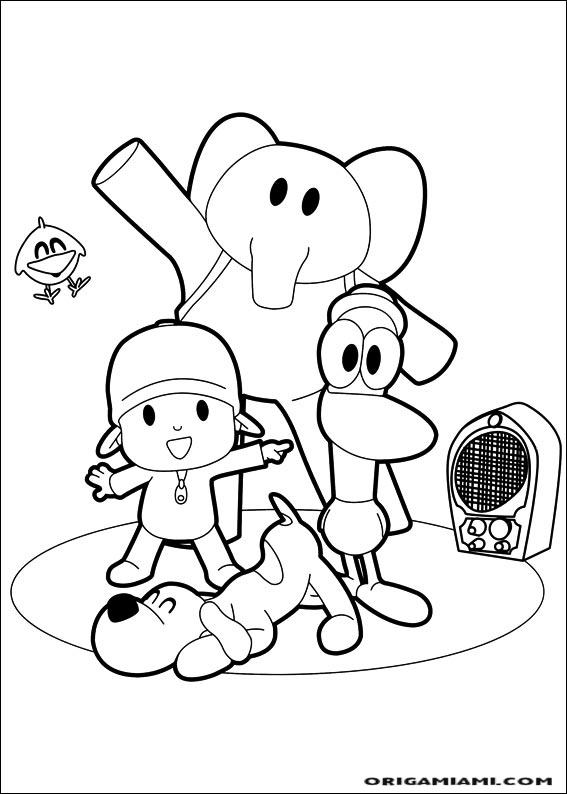 desenho para colorir pocoyo-47 - OrigamiAmi