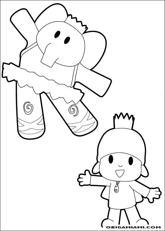 desenho para colorir pocoyo-48 - OrigamiAmi