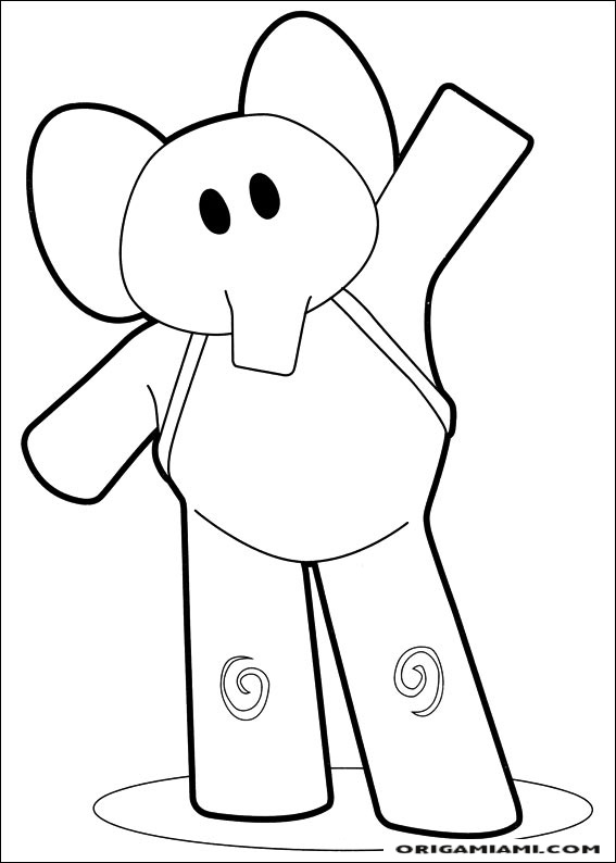 desenho para colorir pocoyo-07 - OrigamiAmi